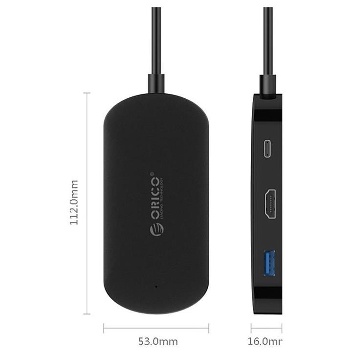 مبدل Type-C به HDMI + USB3.0-A + USB3.0-C اوریکو مدل TCH1