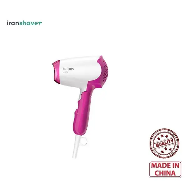 سشوار مسافرتی فیلیپس سفید سرخابی مدل BHD003
