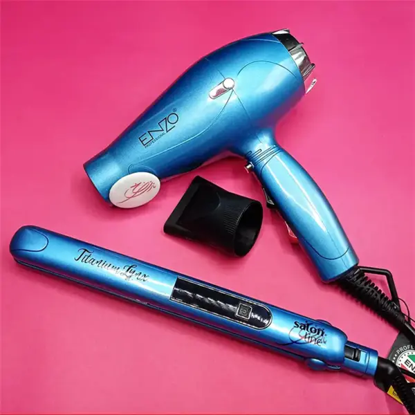 سشوار و اتو مو انزو پروفیشینال ENZO PROFESSIONAL مدل EN-3801