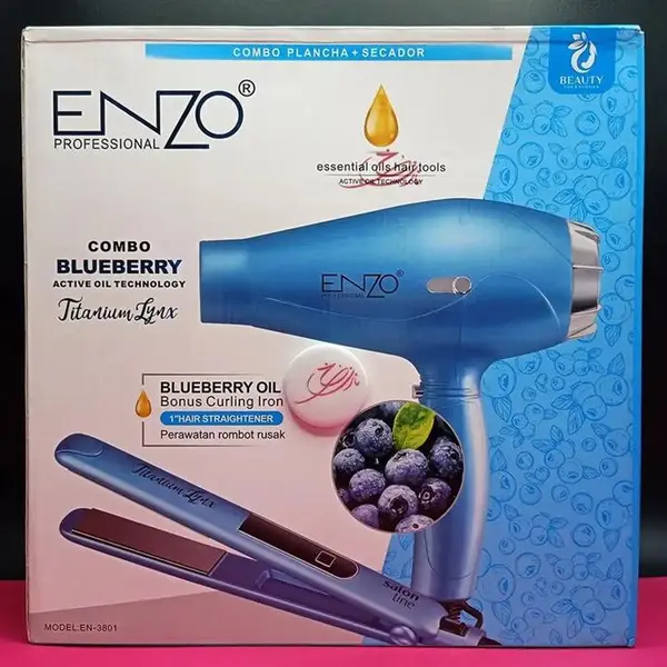 سشوار و اتو مو انزو پروفیشینال ENZO PROFESSIONAL مدل EN-3801