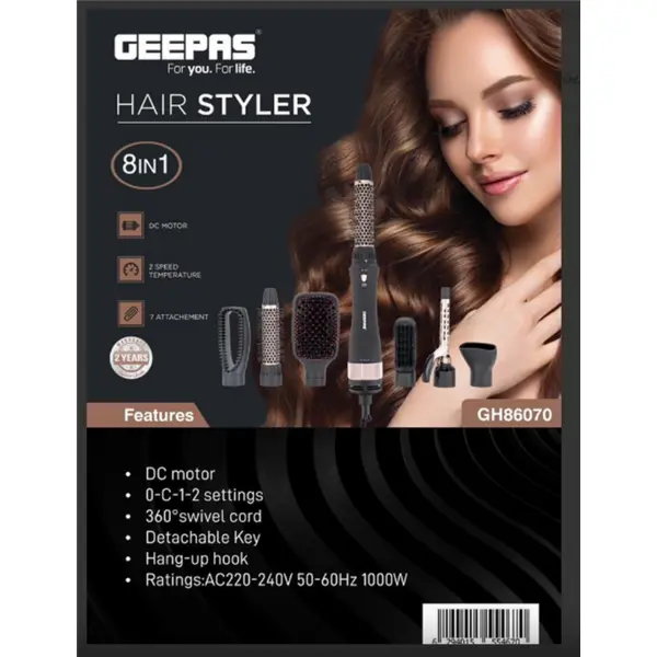 سشوار و حالت دهنده مو جیپاس مدل Geepas GH86070