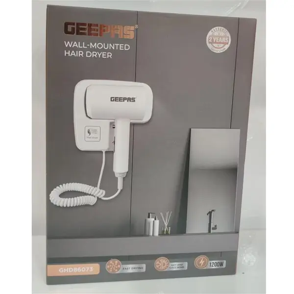 سشوار هتلی دیواری جیپاس GEEPASمدل GHD86073