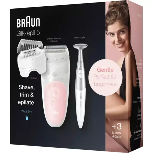 اپیلاتور مرطوب خشک براون آلمان Braun Silk-épil 5 5-820