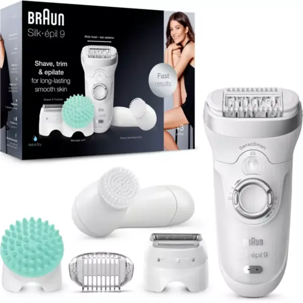 اپیلاتور Braun Silk-épil 9 9-865 آلمان : 3 تکه،با فناوری انبر ریزگیر - 2