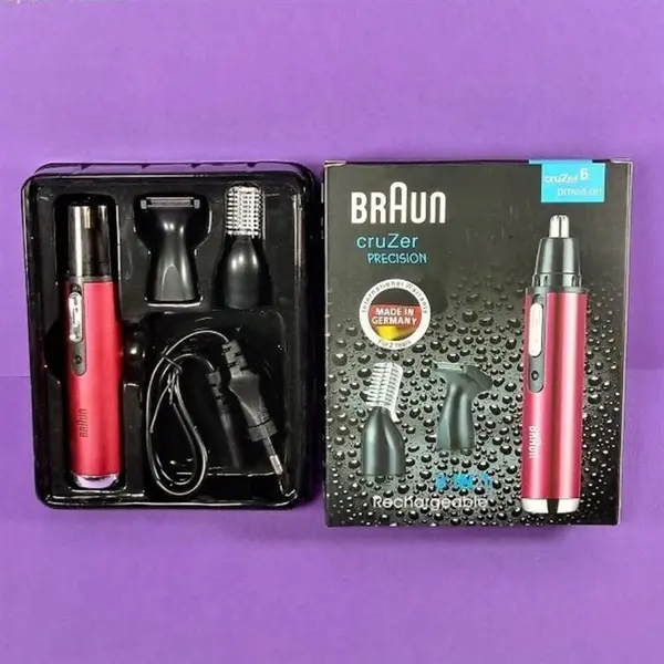 موزن گوش و بینی و خط زن مدل کروز 6 براون BRAUNBRAUN Cruzer 6 Ear And Nose Hair Trimmer - 2
