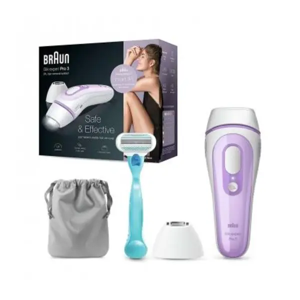 لیزر بدن براون 300000 شات همراه ژیلت و نوس Braun IPL Hair Removal Silk Expert Pro 3 PL3111
