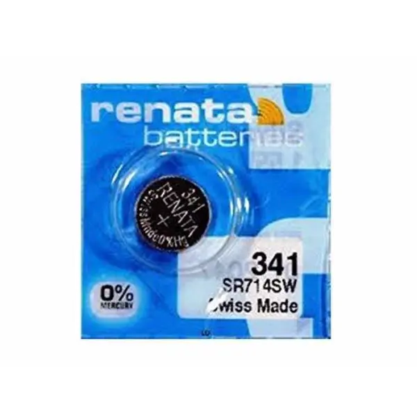 باتری ساعت اکسید نقره 341 مدل SR714SW ظرفیت 15mAh ولتاژ 1.55v ساخت سوئیس رناتا