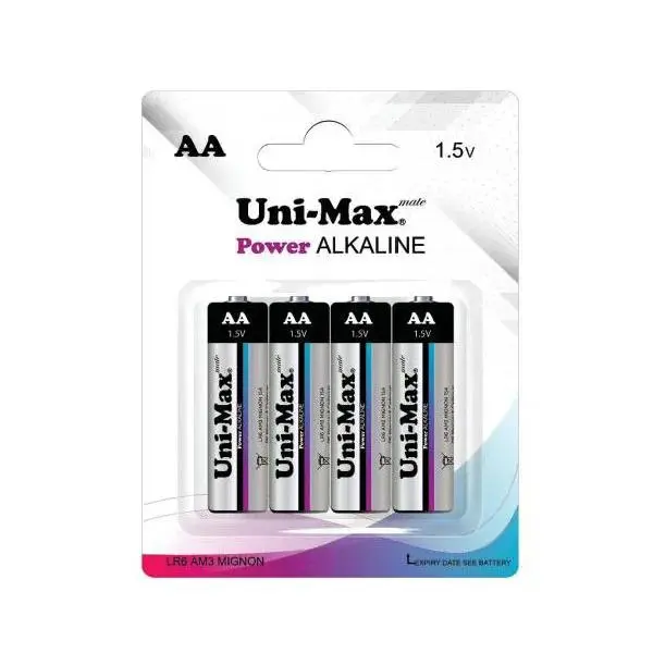 باتری قلمی آلکالاین کارتی 4 عددی Uni Max