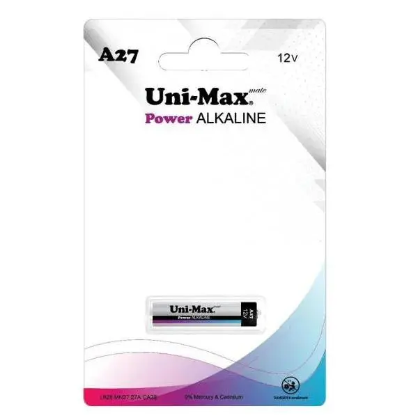 باطری ریموت A27 کارتی تک عددی Uni Max