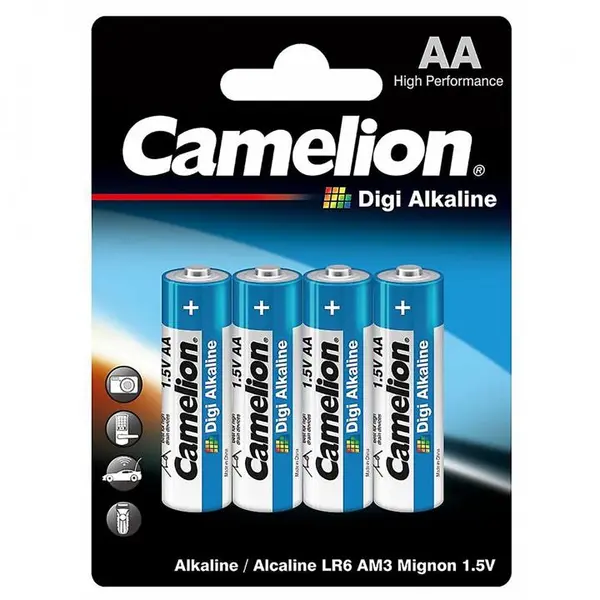 باتری قلمی کملیون مدل Digi Alkaline LR6 بسته 4 عددی