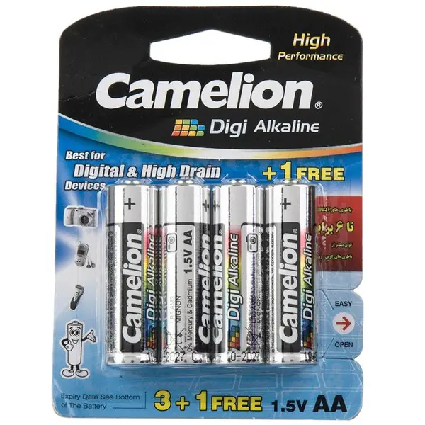 باتری قلمی کملیون مدل Digi Alkaline LR6 بسته 4 عددی