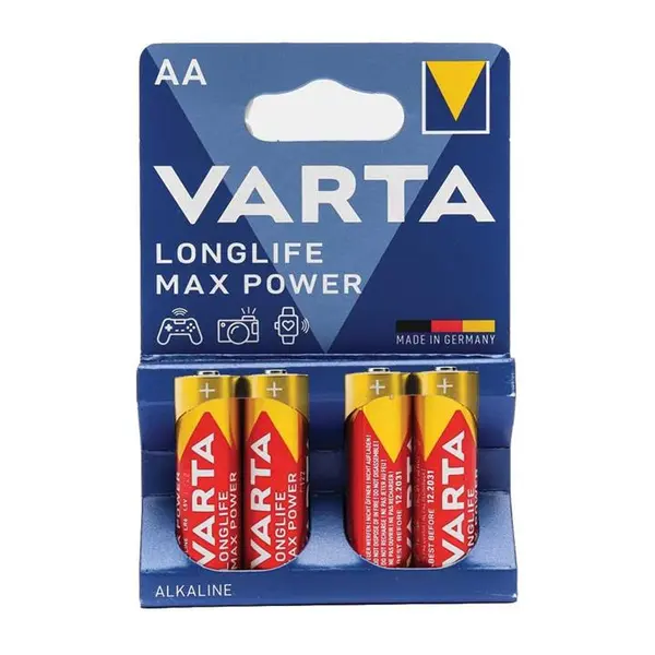 باتری نیم قلمی وارتا مدل Longlife Power بسته 2 عددی