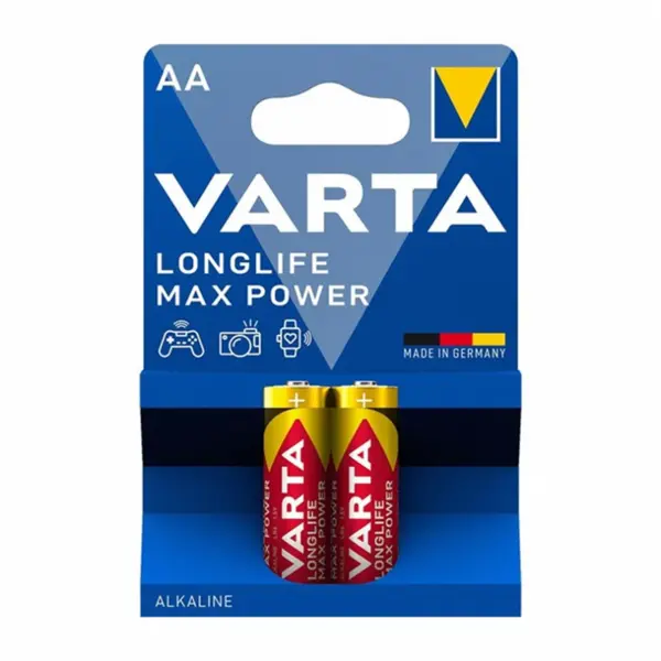 باتری نیم قلمی وارتا مدل Longlife Power بسته 2 عددی