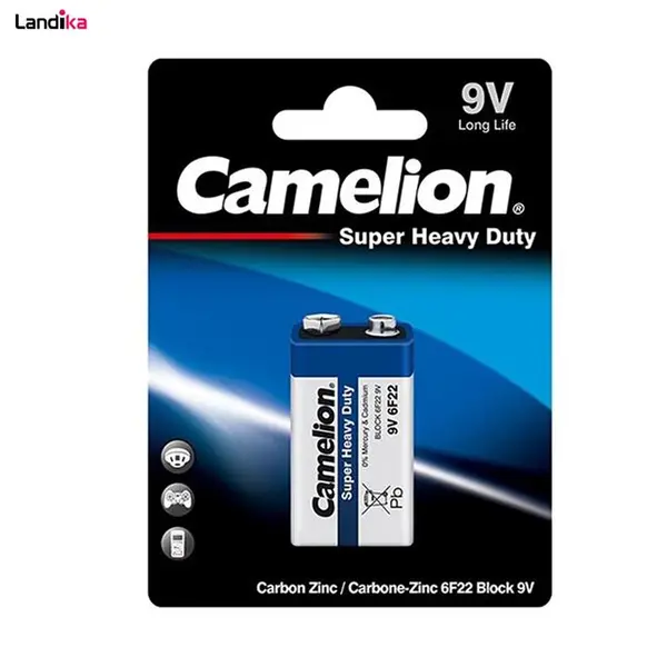 باتری کتابی کملیون مدل Super Heavy Duty 6F22