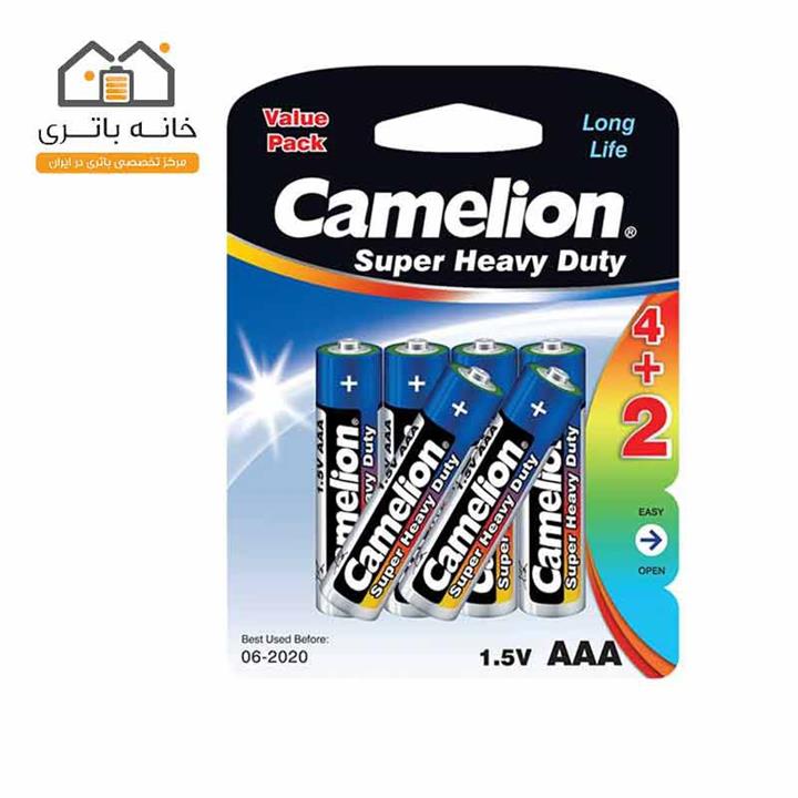 باتری نیم قلمی کملیون مدل Super Heavy Duty بسته 4 عددی