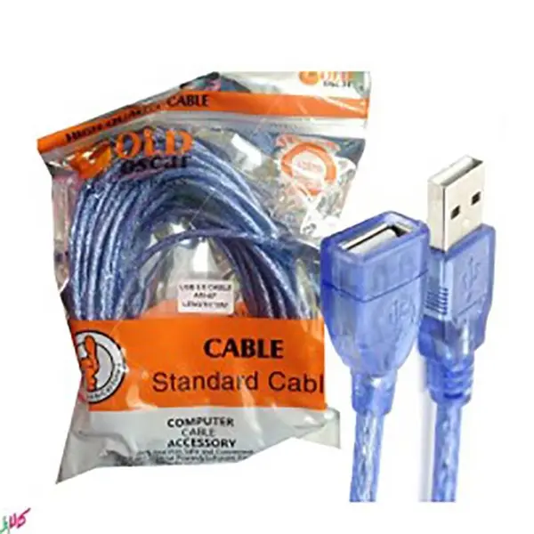 کابل افزایش طول 10 متری USB آبی شیلد دار Oscar - 2