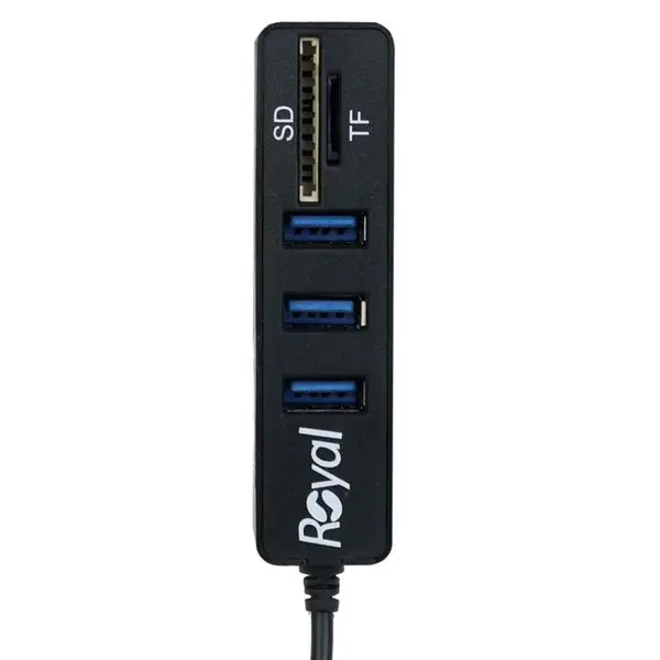 هاب 3 پورت USB 2.0 کارت خوان رویال مدل rh&r-448