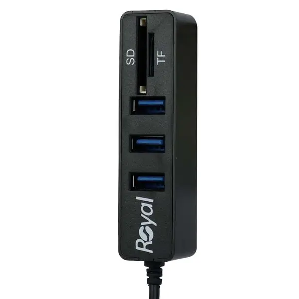 هاب 3 پورت USB 2.0 کارت خوان رویال مدل rh&r-448