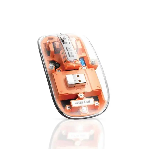 ماوس شفاف گرین لاین مدل GNTRAMOUSE ا Green Lion transparent 2400DPI 400mAh mouse