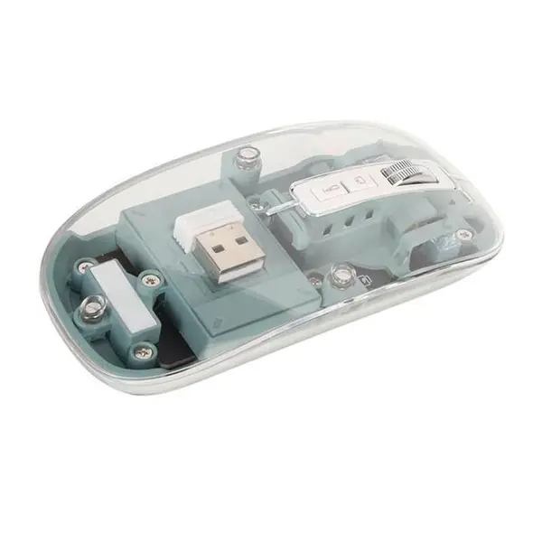 ماوس شفاف گرین لاین مدل GNTRAMOUSE ا Green Lion transparent 2400DPI 400mAh mouse