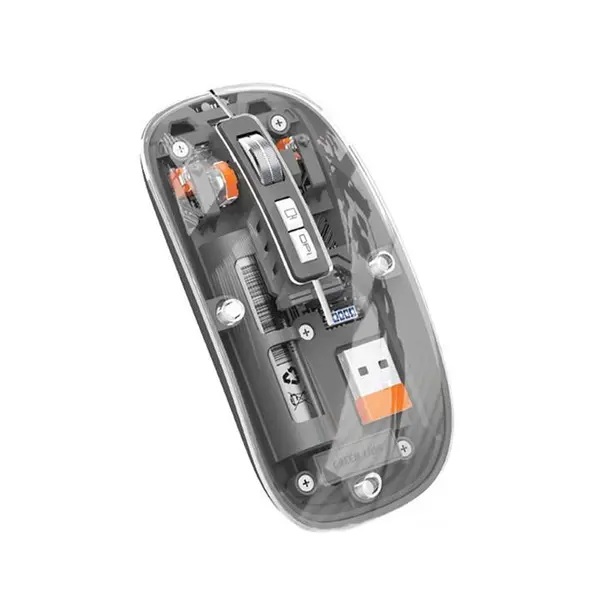 ماوس شفاف گرین لاین مدل GNTRAMOUSE ا Green Lion transparent 2400DPI 400mAh mouse