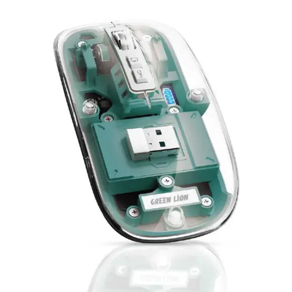 ماوس شفاف گرین لاین مدل GNTRAMOUSE ا Green Lion transparent 2400DPI 400mAh mouse