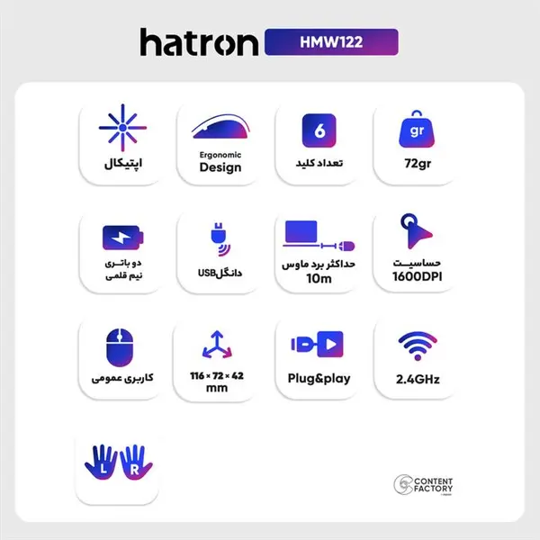 موس هترون مدل HMW122SL