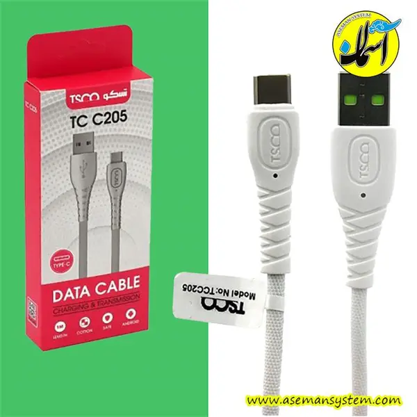 کابل تبدیل تسکو TSCO TC C205 USB To USB-C Cable طول یک متر - 4