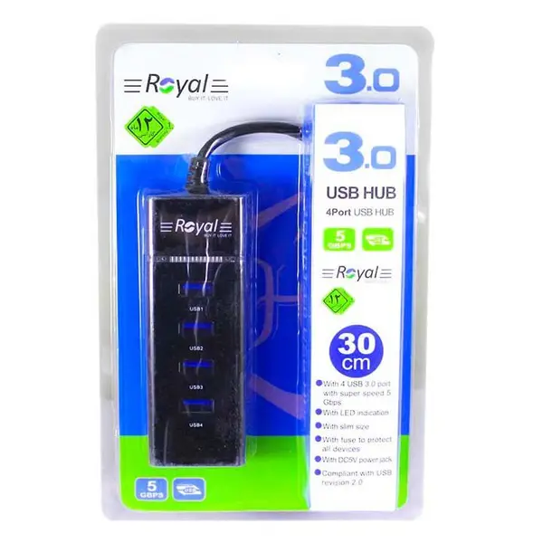 هاب چهار پورت رویال USB3.0