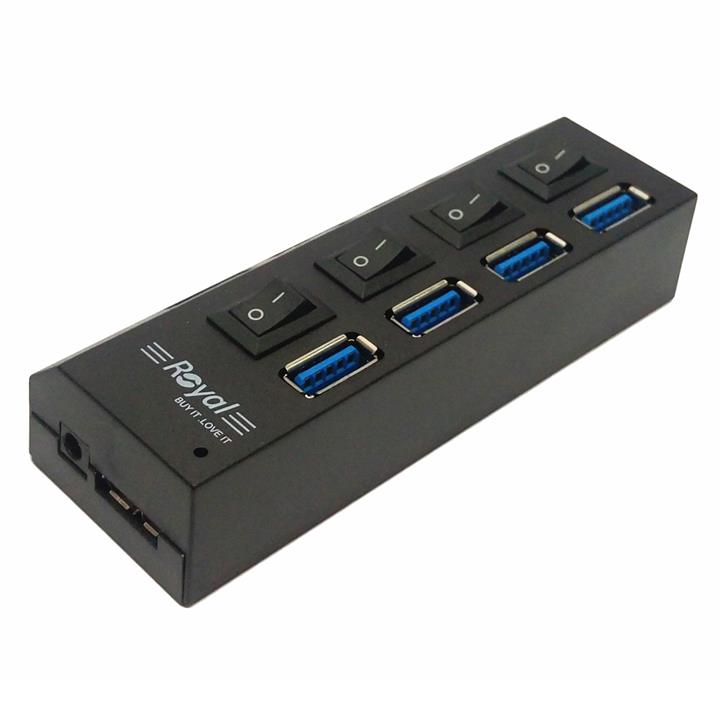 هاب چهار پورت USB 3.0 رویال مدل RH3-411