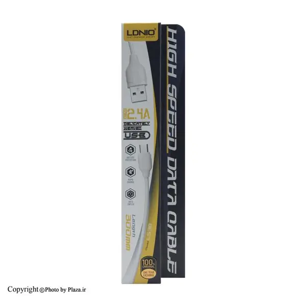 کابل تبدیل USB به microUSB الدینیو مدل LS38 طول 0.3 متر - 3