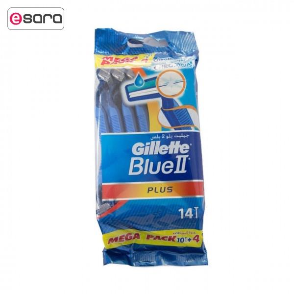 تیغ اصلاح 14 عددی  Gillette Blue 2 Plus