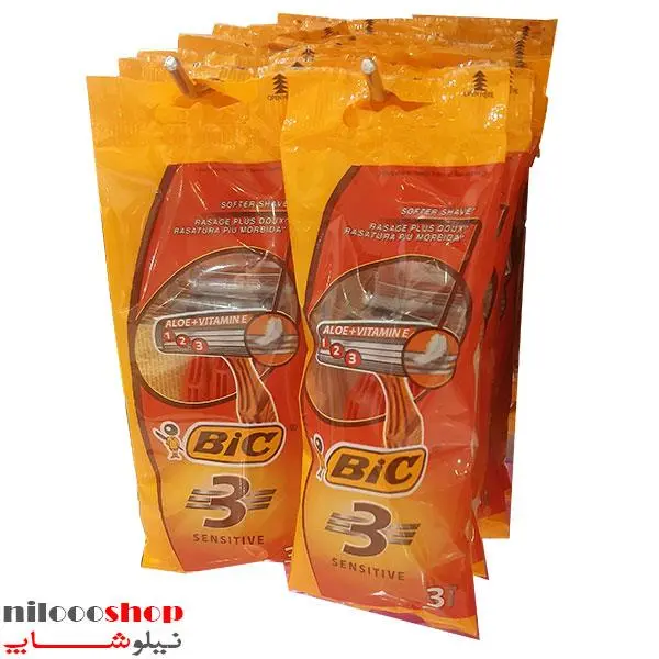 تیغ 3 لبه حساس صابون دار بیک