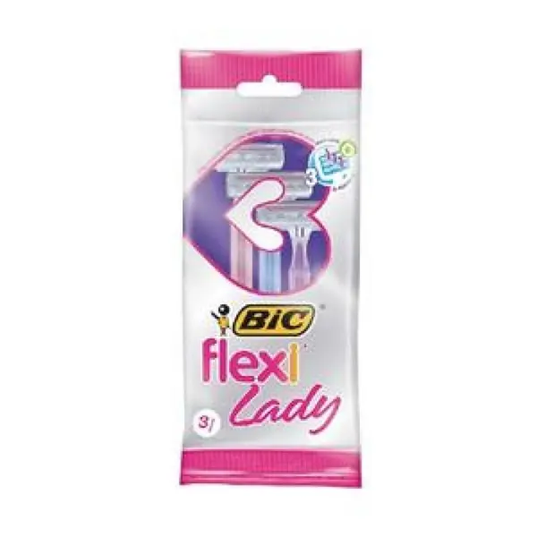 خودتراش بیک 3 لبه زنانه فلکسی لیدی بسته 3 عددی - 2