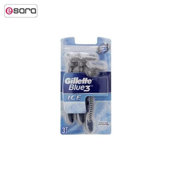تیغ اصلاح ژیلت 3 عددی 3 تیغه blue 3 ice - 4