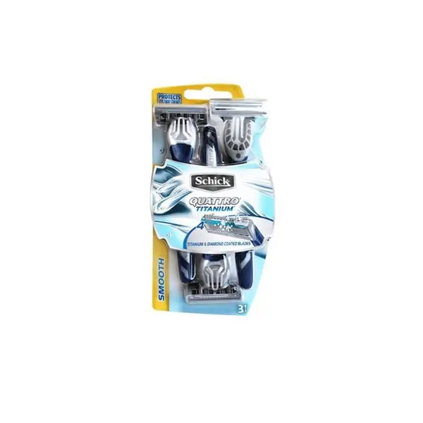 خودتراش یکبار مصرف 3 لبه مدل Exacta 3 شیک بسته 4 عددی