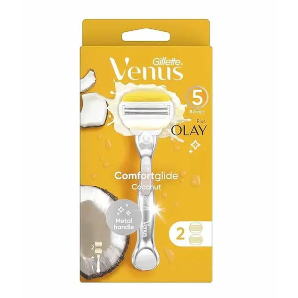 خودتراش 5لبه ژیلت مدل ونوس کامفورت گلایدVenus Plus Olay Comfortglide Coconut Razor 5Blade - 3