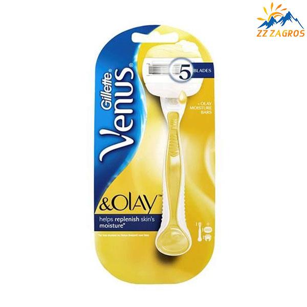 خودتراش 5لبه ژیلت مدل ونوس کامفورت گلایدVenus Plus Olay Comfortglide Coconut Razor 5Blade