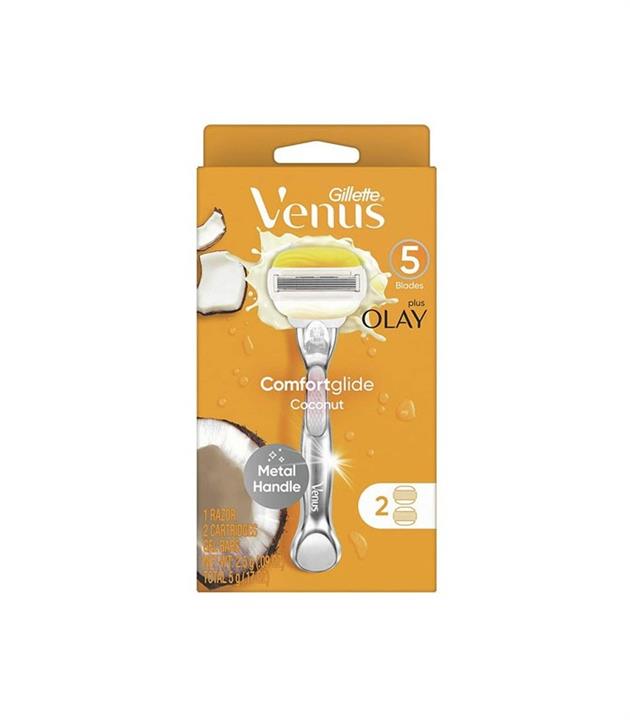 خودتراش 5لبه ژیلت مدل ونوس کامفورت گلایدVenus Plus Olay Comfortglide Coconut Razor 5Blade