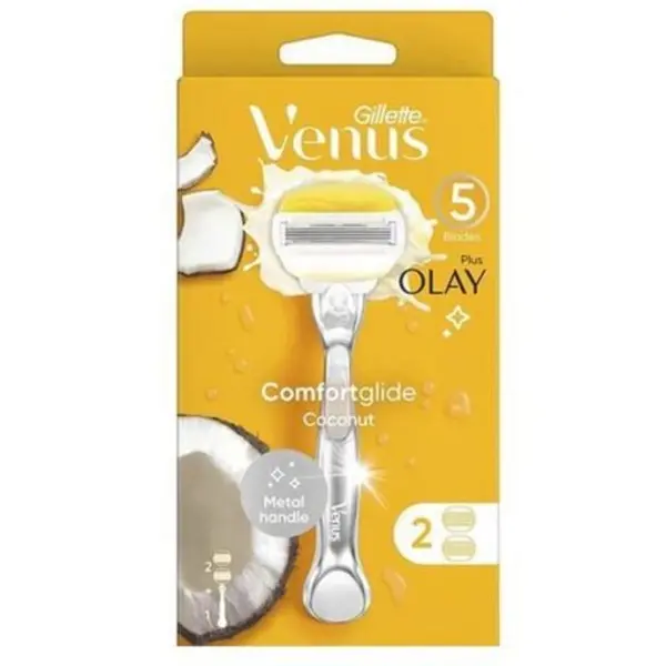 خودتراش 5لبه ژیلت مدل ونوس کامفورت گلایدVenus Plus Olay Comfortglide Coconut Razor 5Blade - 4