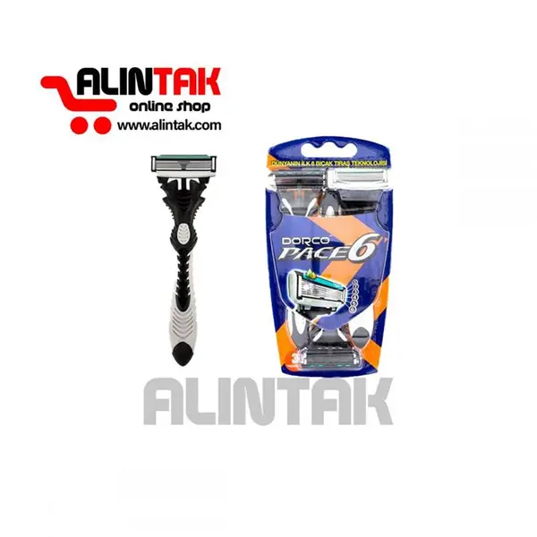 خودتراش مردانه دورکو 6 تیغ Dorco ژیلت 6 دورکو تیغ دورکو بسته ۳ عددی - 4