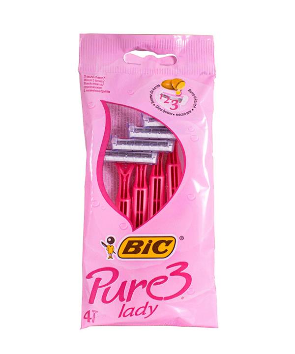 خودتراش زنانه بیک Bic مدل Pure Lady بسته 4 عددی