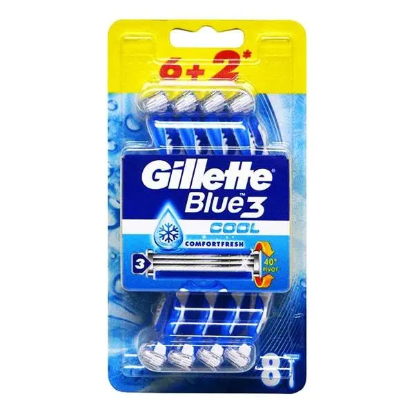 خود تراش ژیلت مدل Blue3 cool بسته 8 عددی