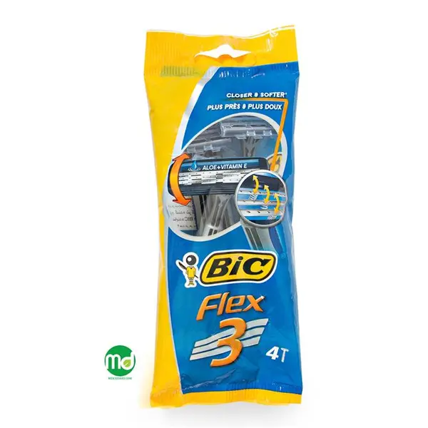 خود تراش بیک مدل Flex 3 بسته 4 عددی - 4
