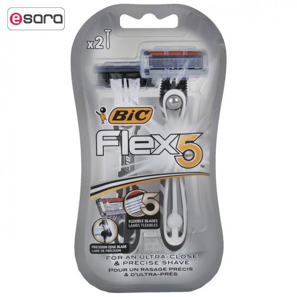 خود تراش بیک مدل Flex 5 بسته 2 عددی