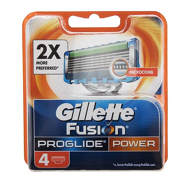 تیغ یدک ژیلت مدل Fusion Proglide Power بسته 4 عددی