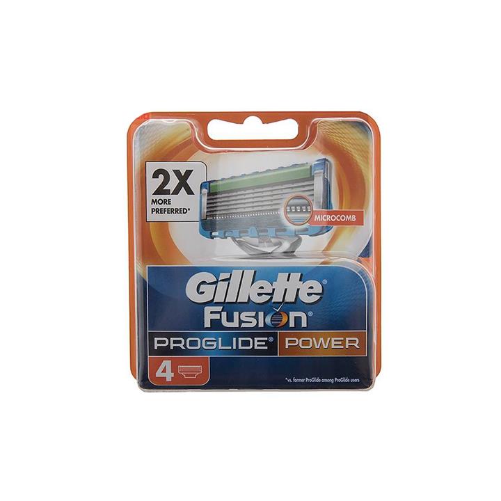 تیغ یدک ژیلت مدل Fusion Proglide Power بسته 4 عددی