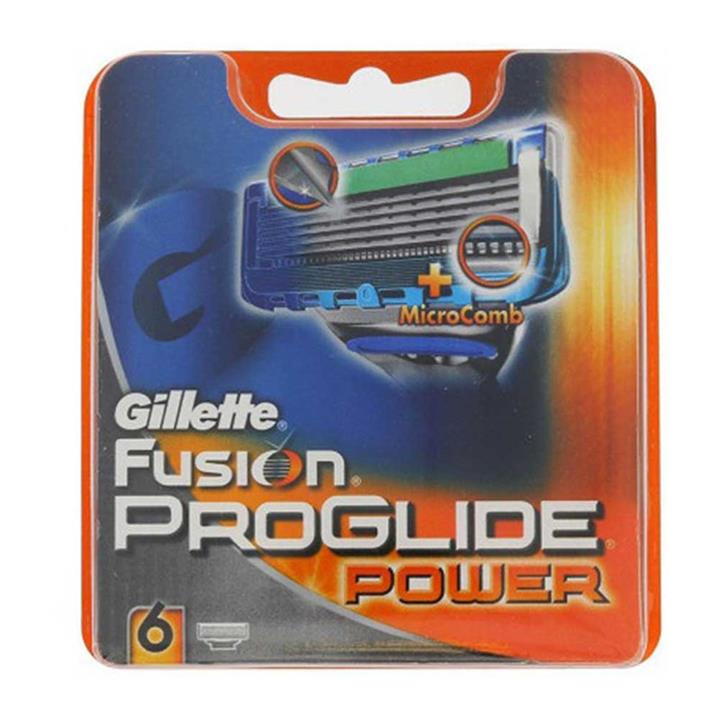 تیغ یدک ژیلت مدل FUSION PROGLIDE POWER بسته 6 عددی