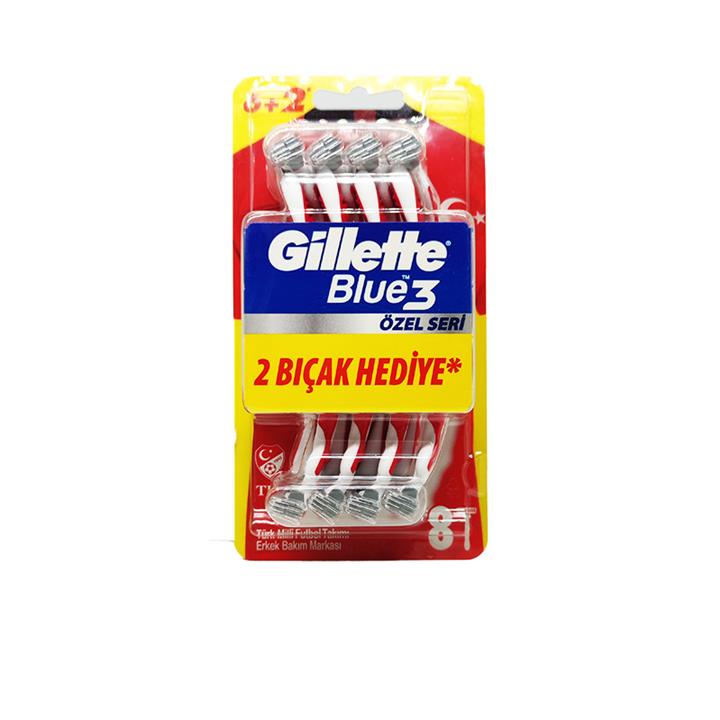 خود تراش بلوتری ژیلت Gillette blue3 ozel seri بسته 8 عددی