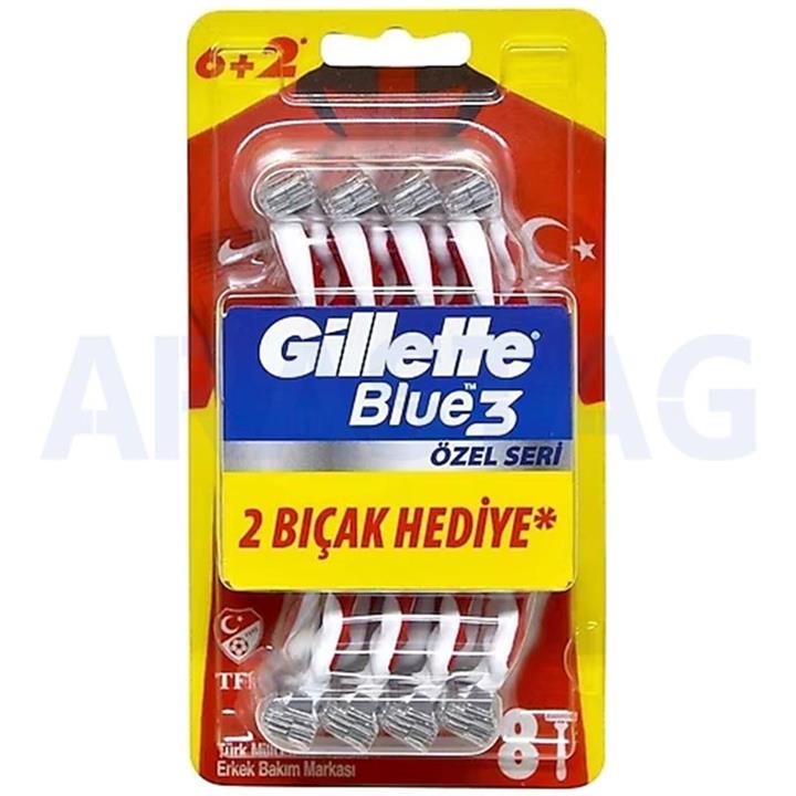 خود تراش بلوتری ژیلت Gillette blue3 ozel seri بسته 8 عددی